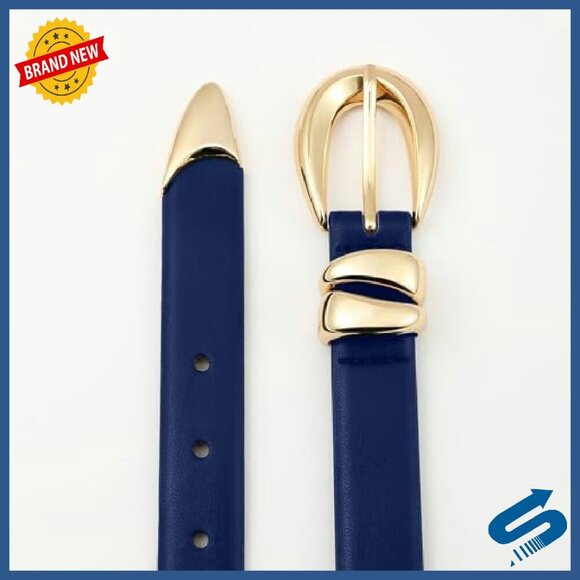 Women\'s Leather Belt Gold Buckle Versatile Dressy Casual Accessory main image 5